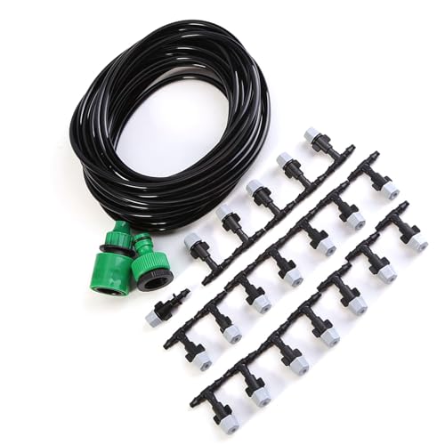 Misting Cooling System, 4/7mm Watering Tubing, Misting Nozzle Sprinkler