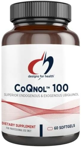 Designs for Health CoQnol 100mg - CoQ10 Ubiquinol with Superior Bioavailability + Exclusive Absorption Technology - Double CoenzymeQ10 Boost with GG