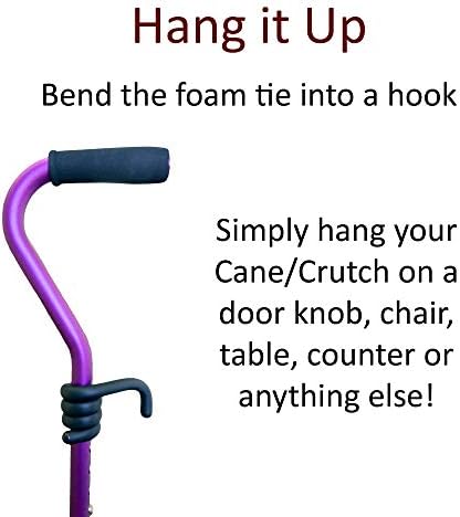 Crutcheze Cane Holder Clip for Walkers, Rollators & Wheelchairs, 3-Pack