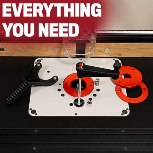 JessEm Rout-R-Lift 3.5XT Router Table Lift System for 3-1/2" Motors | Fits 3-1/2 in router motors and standard 9-1/4 x 11-3/4 router table openings