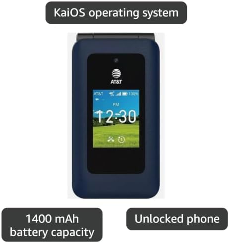 AT&T Cingular Flex 2 Smart Flip, 4GB, Unlocked Phone (Classic Navy)