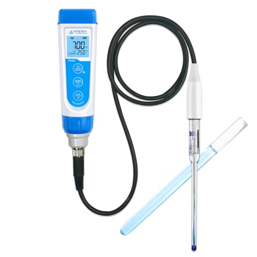 Apera Instruments AI311 Premium Series PH60 Waterproof pH Pocket Tester Kit, Replaceable Probe, ±0.01 pH Accuracy, Lcd display