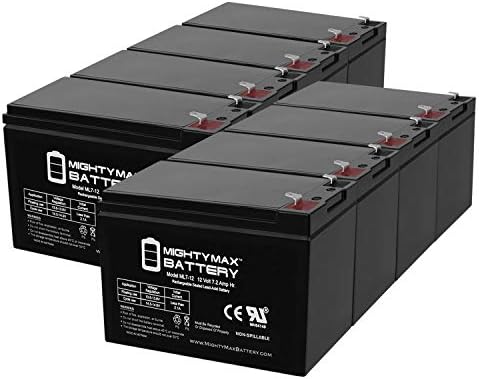 Mighty Max Battery ML7-12, 12 Volt 7.2 AH SLA F1 Terminal Battery, Brand Product, Black (Pack of 1)