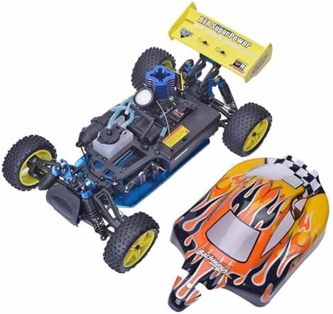 1/10 Nitro RC Car for Adult 75CC Oil-Powered Two Speed RC Crawler Truck, 4WD Off Road Buggy Nitro Gas Power Remote Control Car Hobby Toys