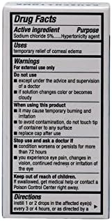 Muro 128 5% Sodium Chloride Hypertonicity Ophthalmic Solution, from Bausch + Lomb, 0.5 Fl Oz for Temporay Relief of Corneal Edema (1 Box Only)