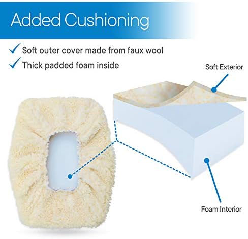 RMS Knee Walker Pad Cover with Foam Cushion and Soft Fleece, Washable