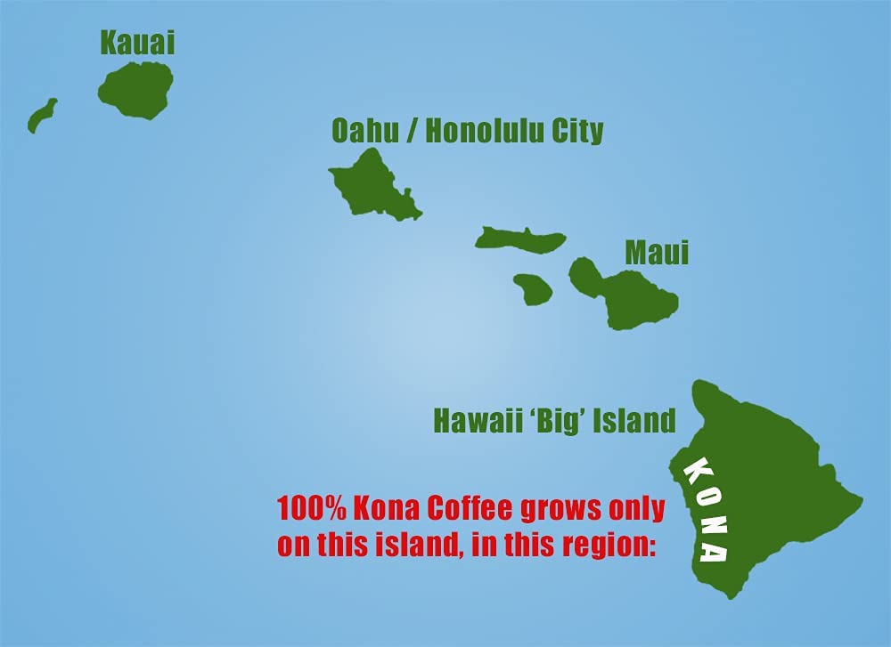 Blue Horse 100% Kona Coffee Whole Bean - 16 oz Medium Roast, Farm Fresh | Certified Organic, Arabica Whole Beans,, Grown In Hawaii USA, Shade Grown, Handpicked, Vacuum Sealed Bag, Caffeinated, Vegan