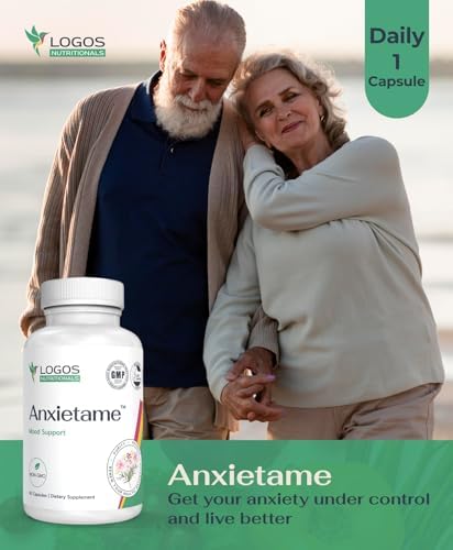Anxietame - 60 Count, L-Theanine Supplement to Support Depression and Stress, Natural Mood Support and Sleep Aid Supplement