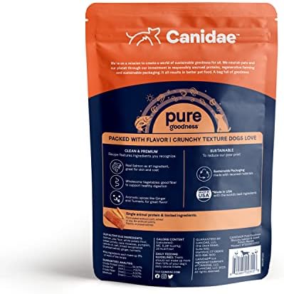 Canidae Pure Dog Treat Biscuits - Healthy & Nutrient Rich Dog Treats - Grain-Free Limited Ingredient Formula - Soy-Free - Crunchy Texture - Easy-Snap Design - 11 oz - Duck & Chickpea Recipe