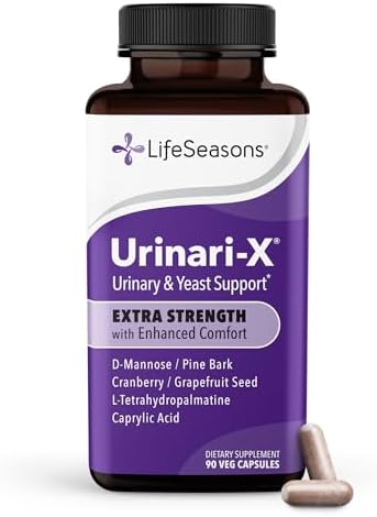 Urinari-X - Urinary Tract Support - Fast Acting UTI Relief - Vitamin Supplement for Healthy Bladder Function & Immunity - D-Mannose, Cranberry, Caprylic Acid, Uva Ursi & Grapefruit - 90 Capsules