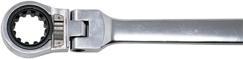 K Tool International 43515 Reversible Double Box Metric Ratchet Wrench for Garages, Repair Shops and DIY, 14mm - 15mm, 72-Tooth, Forged, Heat Treated