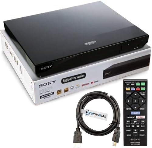 Region Free Blu-ray Player Compatible with Sony BDP-S1700 Multi Region Code Free | Blu-ray Regions A, B, C | DVD Regions 0-8 with Dynastar 6FT HDMI Bundle