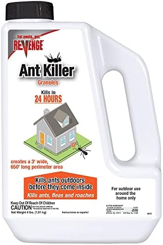 Revenge Ant Killer Granules, 4 lbs. Ready-to-Use Fast Acting Perimeter Treatment for Home Kills Ants, Fleas & Roaches