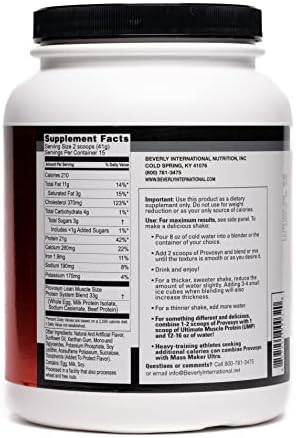 PROVOSYN Whole Egg, Milk & Beef Protein Powder, Vanilla, 616 g | Ultra-Premium Whole Egg, Casein + Whey & Beef Protein