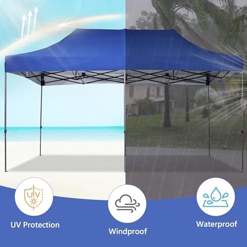 10x20 ft Pop up Canopy Tent, Wonlink Folding Heavy Duty Height Adjustable Shelter Gazebos with Wheeled Bag