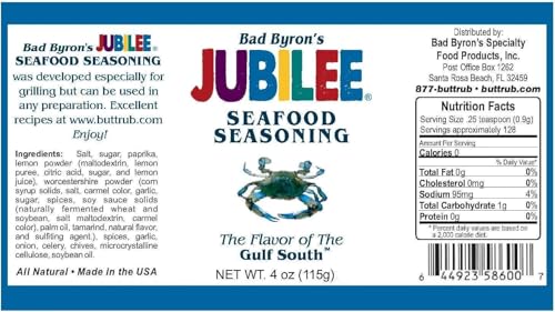 Bad Byron’s Jubilee® Seafood Seasoning – 4 oz | Bold Gulf Coast Flavor | Perfect for Shrimp, Fish, Crab & More | All-Purpose Cajun-Style Blend