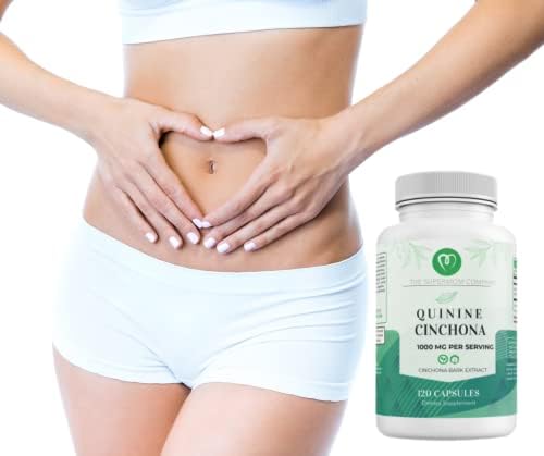 Quinine Cinchona Bark Extract 1000 mg – Herbal Supplement for Muscle & Leg Cramp Relief, Digestive Support & Immune Health – 120 Capsules, Non-GMO
