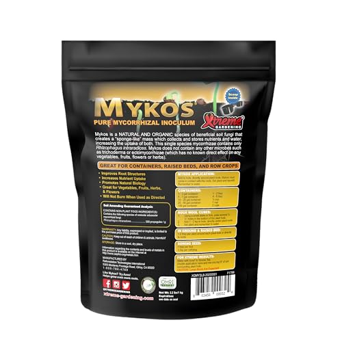 Xtreme Gardening Mykos 2.2 lb – Mycorrhizal Fungi Root Stimulator for Plants – Organic Root Booster for Stronger Roots