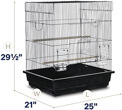 Prevue Pet Products Square Top Parakeet Cage, White