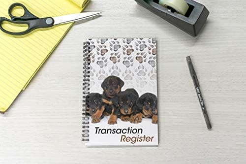 Side Spiral Bound Puppies Checkbook/Transaction Register