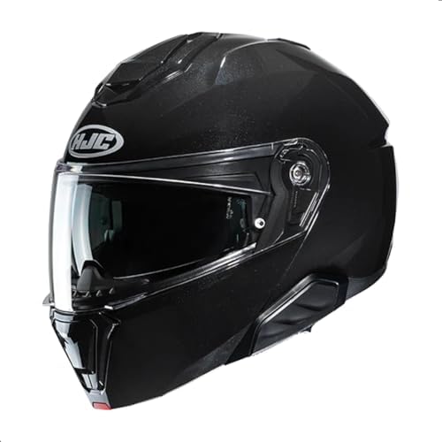 HJC i91 Solid Modular Motorcycle Helmet with HJ-33 Pinlock Shield, DOT Approved (Semi Flat Black, Medium)