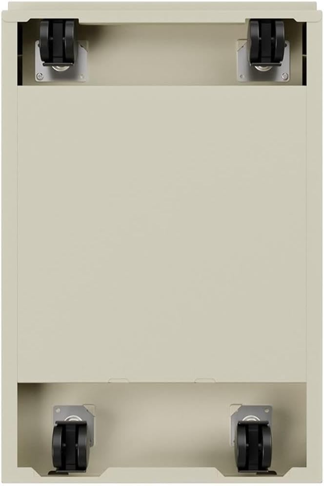 Pemberly Row 3 Drawers 27.75" Vertical White Metal Filing Cabinet Lockable Pre-Assembled Stationary Letter Size for Home, Office