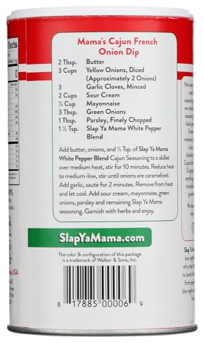 Slap Ya Mama Cajun Seasoning from Louisiana, Hot Blend, No MSG and Kosher, 8 Ounce Can | one 8 oz canister of Hot Blend Cajun seasoning for chicken, seafood, vegetables, grilling, and everyday meals.