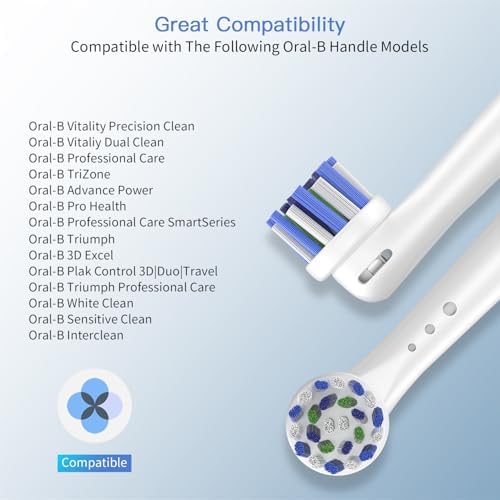 Replacement Toothbrush Heads for Oral B Braun, 8 Pack Professional Electric Toothbrush Heads