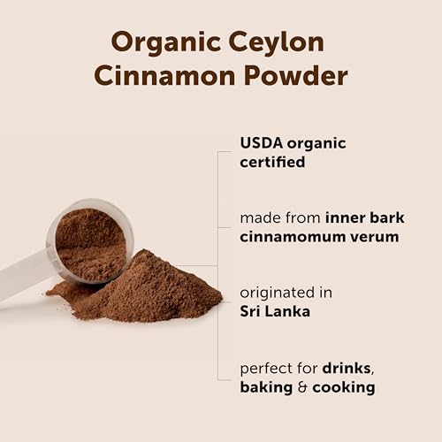Micro Ingredients Organic Ceylon Cinnamon Powder, 2 lb Sri Lanka Source | True Cinnamon for Spice & Seasoning | Great for Baking, Cooking, & Drinks | Additive Free, Non-GMO