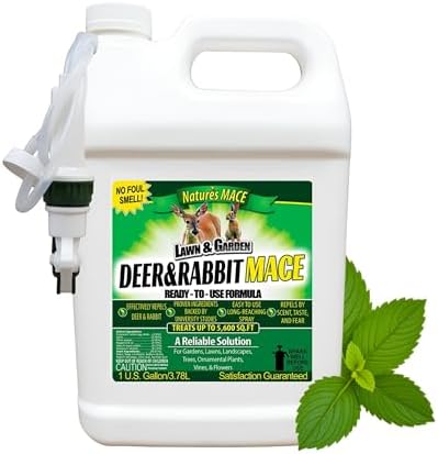 Nature's MACE Deer & Rabbit Repellent 40 oz Concentrate | Deer Repellent Spray for Plants, Lawns, Flowers & Gardens, Plant Safe, Protect Plants Fast, All-Season Protection.