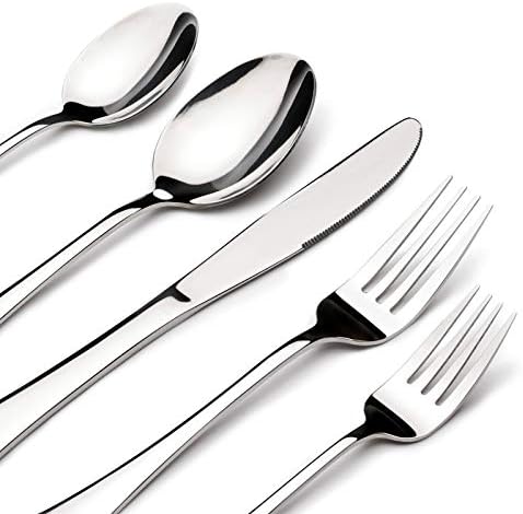 Silverware Set for 8, 40 Piece Stainless Steel Flatware Utensil Cutlery Set