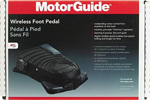 MotorGuide 8M0092069 Xi Series Wireless Foot Pedal – Compatible with Xi3 & Xi5 Trolling Motors – 2.4GHz Control, Variable Speed, Black