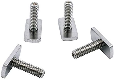 YYST 1/4 Inch - 20 Threads Kayak Rail/Track Screws & Track Nuts T Bolt Hardware Gear Mounting Replacement Kit for Kayaks Canoes Boats Rails