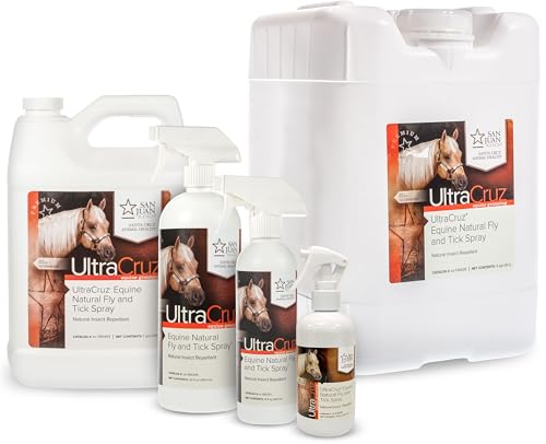 UltraCruz Equine Natural Fly and Tick Spray for Horses, 1 Gallon Refill