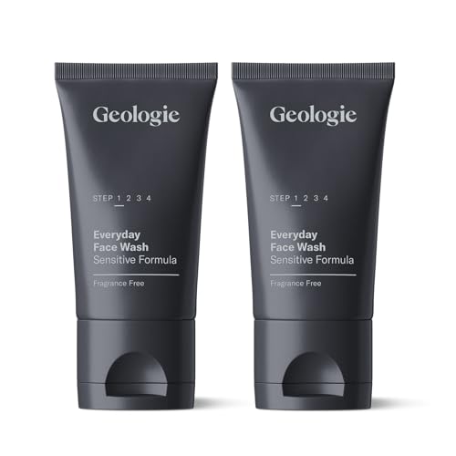 Geologie Daily Face Wash for Sensitive Skin | Fragrance-Free Facial Cleanser for Men & Women | Acne & Oil Control | Non-irritating