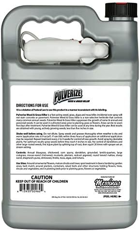 Weed and Grass Killer, All Natural, Fast Acting, Non-Staining, Safe for People and Pets, Herbicide for Moss, Algae, Weeds, and Grass