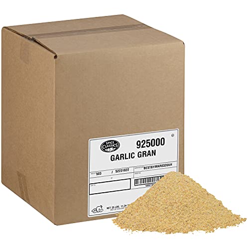 Spice Classics Granulated Garlic, 25 oz - One 25 Ounce Container of Garlic Powder Seasoning, Use on Vegetables, Meats, Rubs and Dressings for a Bold Flavor