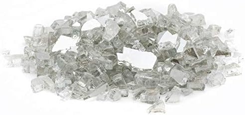 Margo Outdoor Living 20 lb 1/2" Crystal Reflective Fire Glass for Natural or Propane Fire Pit Fireplace Tempered Glass