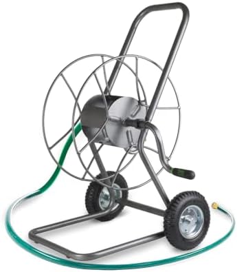 Yard Butler Hose Cart, Metal Hose Caddy, 2 Wheels, 200 Feet | Wheeled Metal Hose Cart Caddy, Suitable for Gardens, Lawns, Fields, and Outdoors, Durable Construction
