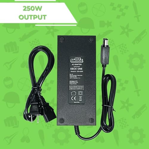 Old Skool Ac Adapter Power Supply Cord Compatible with Xbox One | For Xbox One, Power Supply