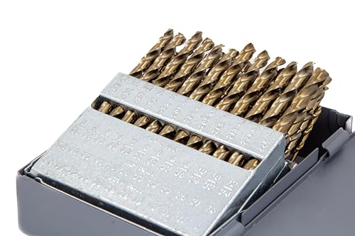 Drill America 60 Piece m42 Cobalt Drill Bit Set (Wire Sizes: #1 - #60), D/ACO Series