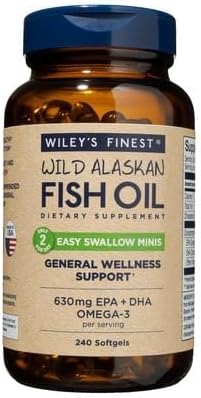 Wiley's Finest Wild Alaskan Easy Swallow Minis, 120 Count (Pack of 1)