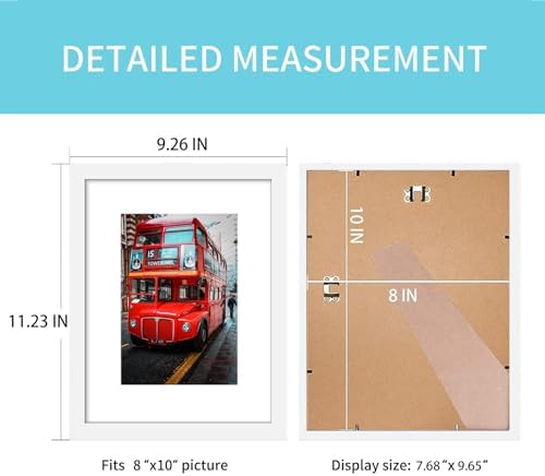 pojah 12x12 Black Picture Frame Set of 4,Wall Frames,HD Plexiglass