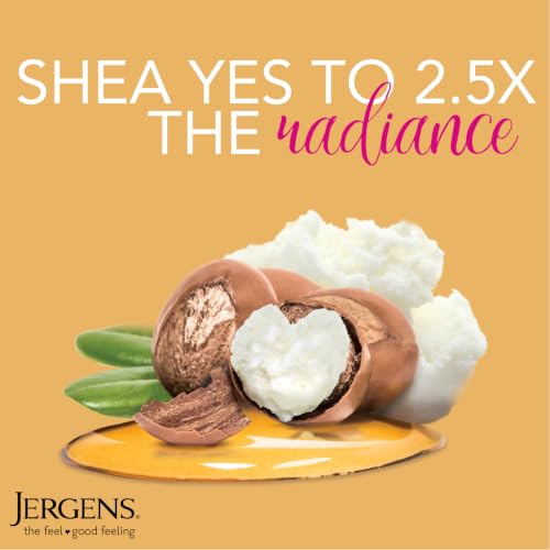 Jergens Shea Butter Body Lotion, Deep Moisturizer for Dry Skin, 26.5 fl oz | Enriching Hand and Body Lotion, Vitamin E, Extremely Dry Skin Relief, 2.5X More Radiant Skin, Deep Conditioning
