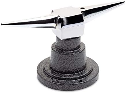 Eastwood Trim Anvil with Stand Stainless Steel Trim-Forming Tool - Unique Handle for Balance - Conical and Pyramid Tapered Horns - Square Flat Center