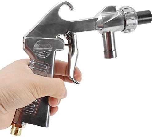 Jewboer Sandblaster Sand Blaster Gun Kit for Abrasive Media Blaster Sandblasting Cabinet with Hose Nozzles Tip