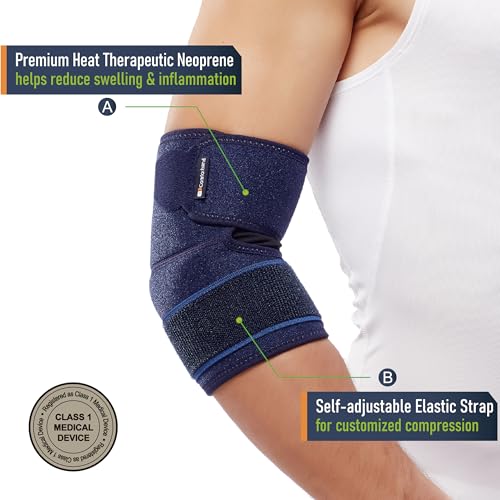 ​Comforband Adjustable Elbow Brace – Targeted Support for Tennis Elbow, Golfer's Elbow, Tendonitis, Arthritis, Bursitis, Sprains