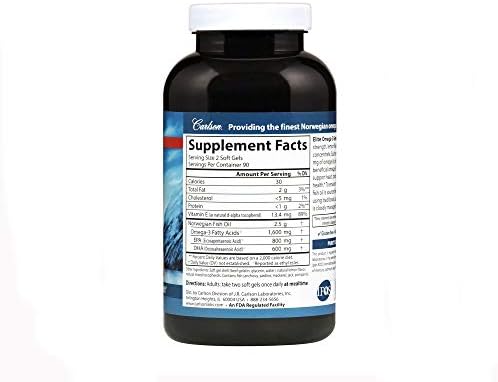 Carlson Elite Omega-3 Gems, 1600 mg, from Norway, Lemon, 90 + 30 Softgels | Omega-3 Fatty Acids Including EPA and DHA; Wild-Caught Fish Oil Supplement; Sustainably Sourced Omega 3 Fish Oil Capsules