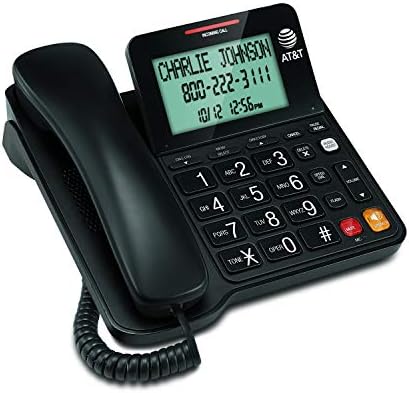 AT&T CL4940 Corded Phone with Digital Answering System, Caller ID, Large Tilt Display