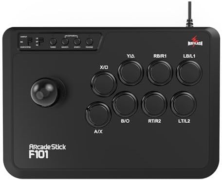 MAYFLASH Arcade Fighting Stick F101 for Switch/Switch 2, PC Windows, PS3, Android, NeoGeo mini, SEGA MEGA Drive mini, GENESIS mini